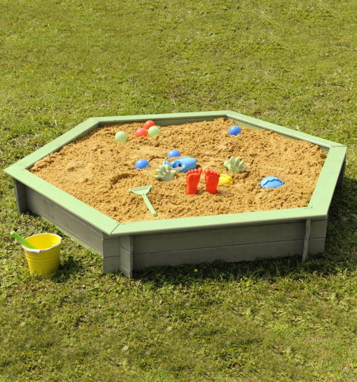 6 bac a sable hexagonal enfant jardipolys